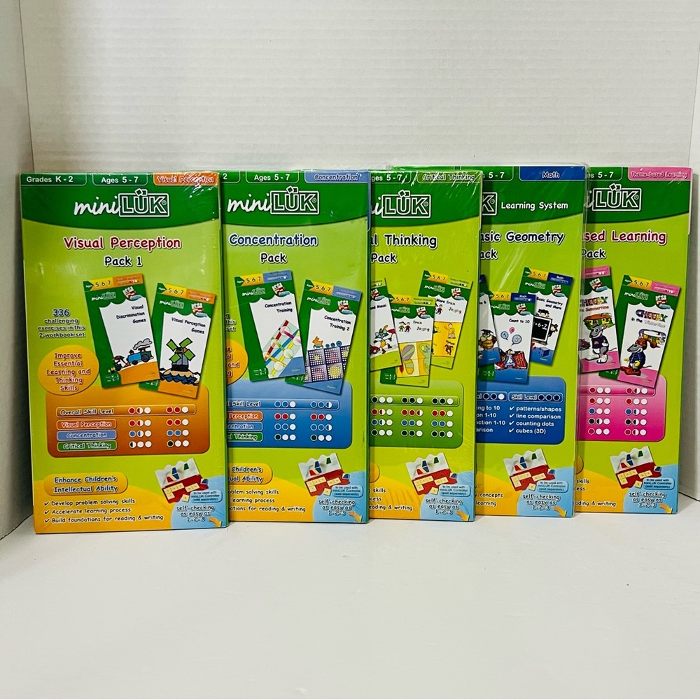 miniLUK Workbook Set for K-2, Ages 5-7 the miniLUK Controller (not included)